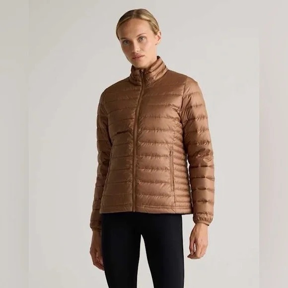 Quince NWOT Small Lightweight Down Packable Puffer Jacket Sienna - Picture 1 of 6